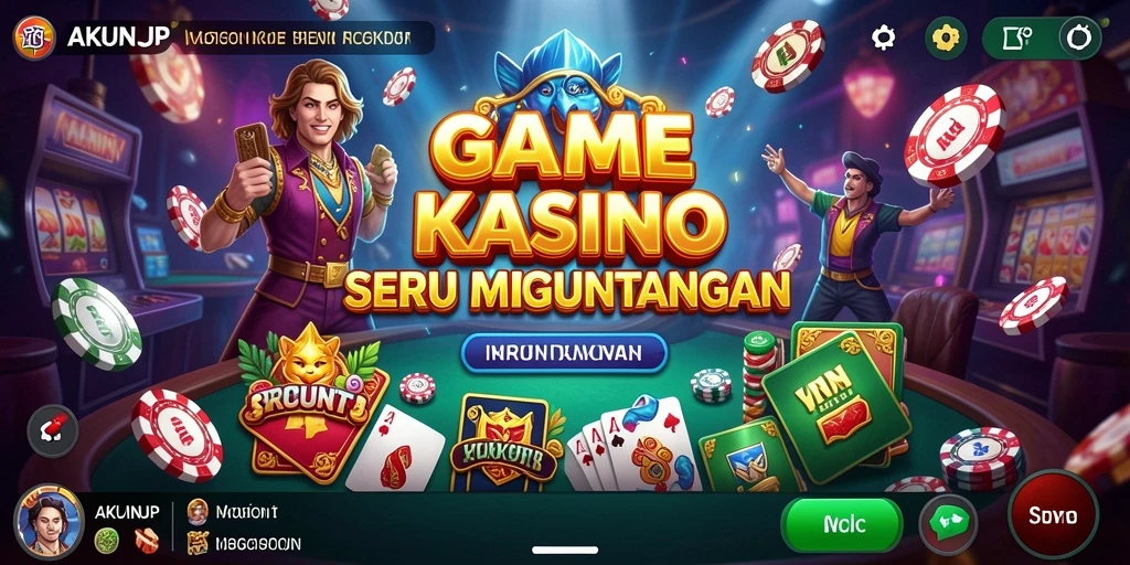 Screenshot gameplay AKUNJP yang menampilkan keseruan permainan Kasino.
