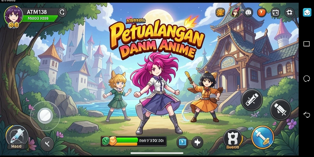 Tampilan gameplay Anime yang memukau dan mendebarkan.