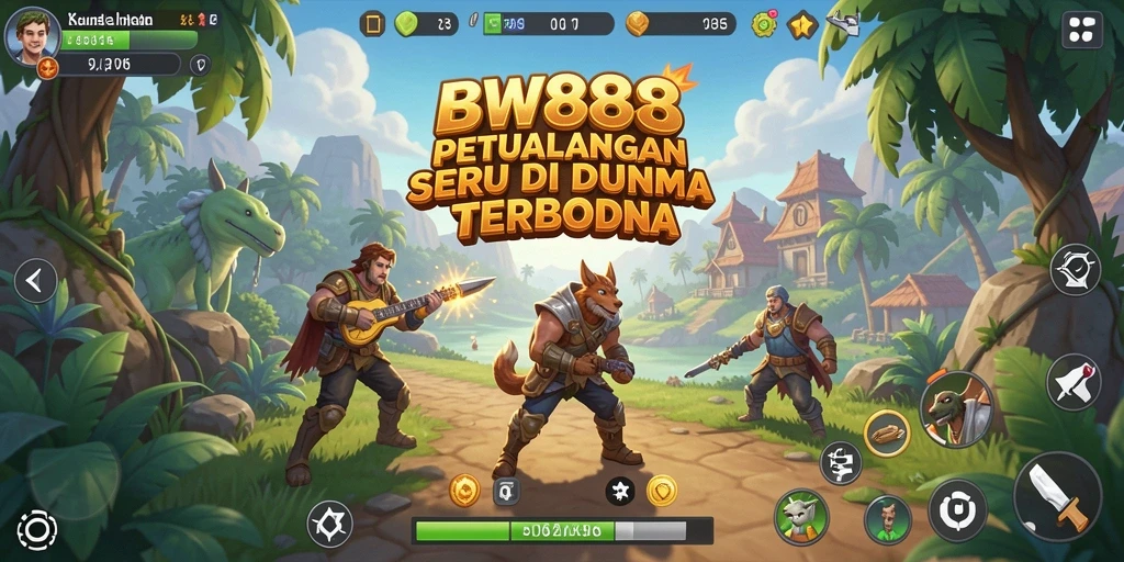 Screenshot gameplay BW888 yang menunjukkan eksplorasi dunia terbuka.