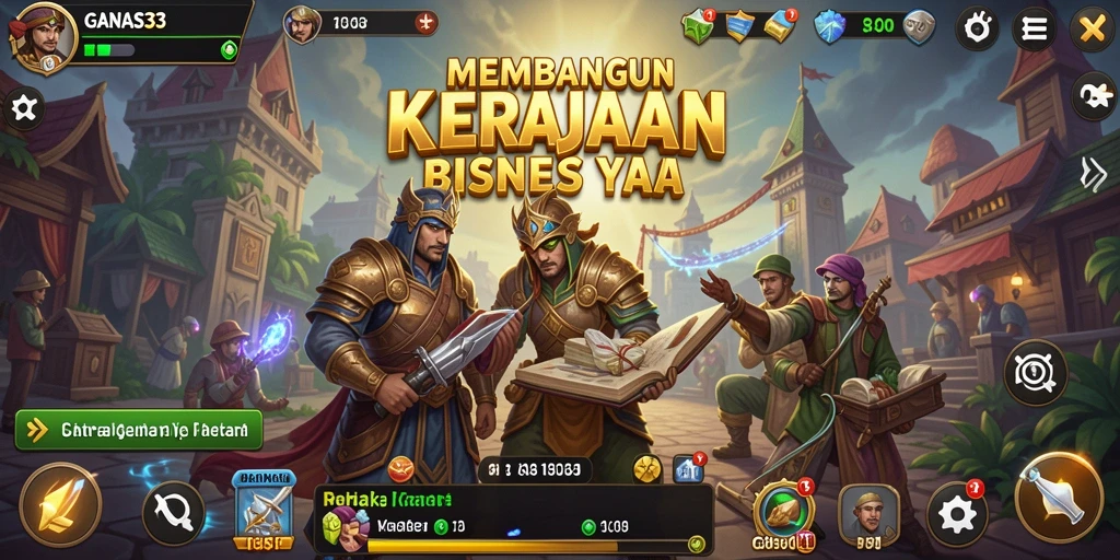 Screenshot utama dari gameplay Tycoon GANAS33 yang mengasyikkan.