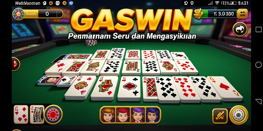 Tampilan gameplay seru di GASWIN dengan pemain berkompetisi.