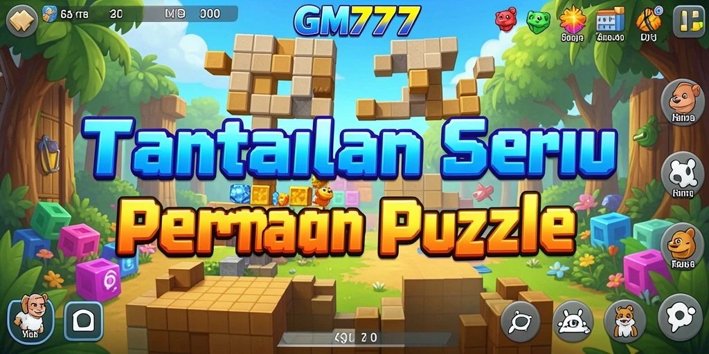 Tampilan gameplay menantang dalam permainan Puzzle GM777.