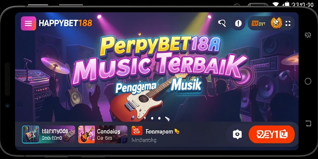 Tangkapan layar utama <strong>HAPPYBET188</strong> menampilkan antarmuka bermain musik yang menarik.