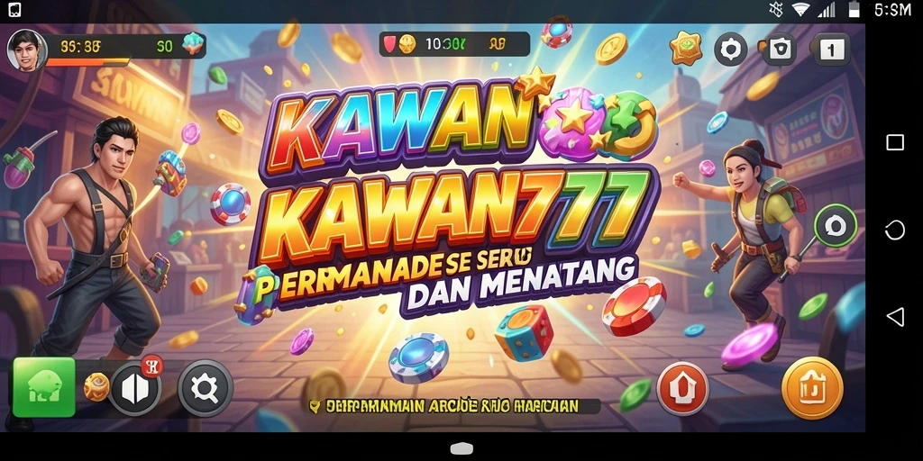 Tampilan utama KAWAN777 dengan gameplay Arcade yang seru.