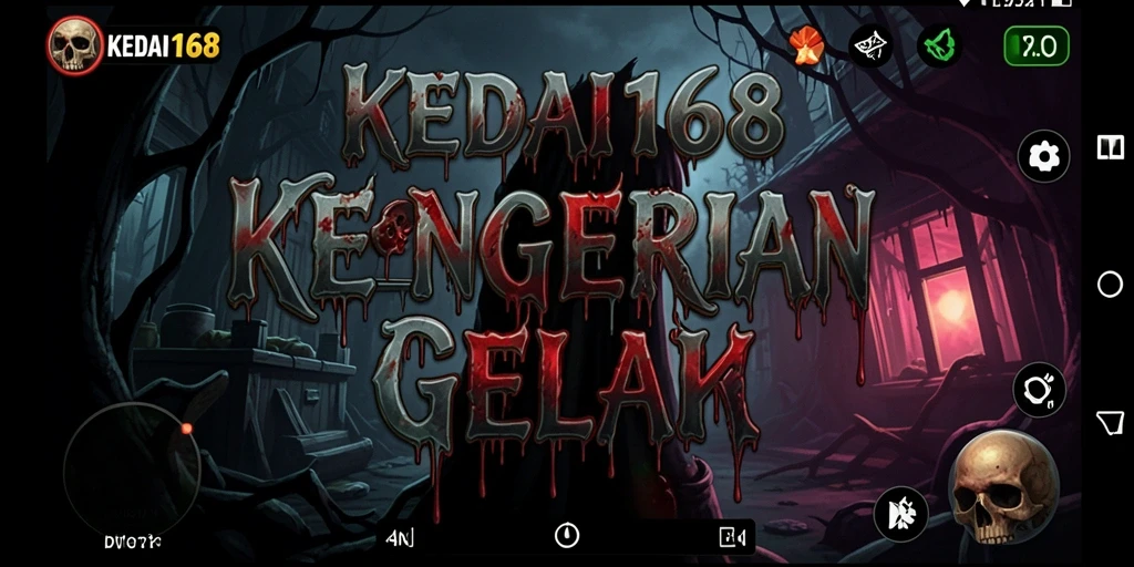 Tampilan menyeramkan gameplay KEDAI168 dalam suasana horor yang mencekam.