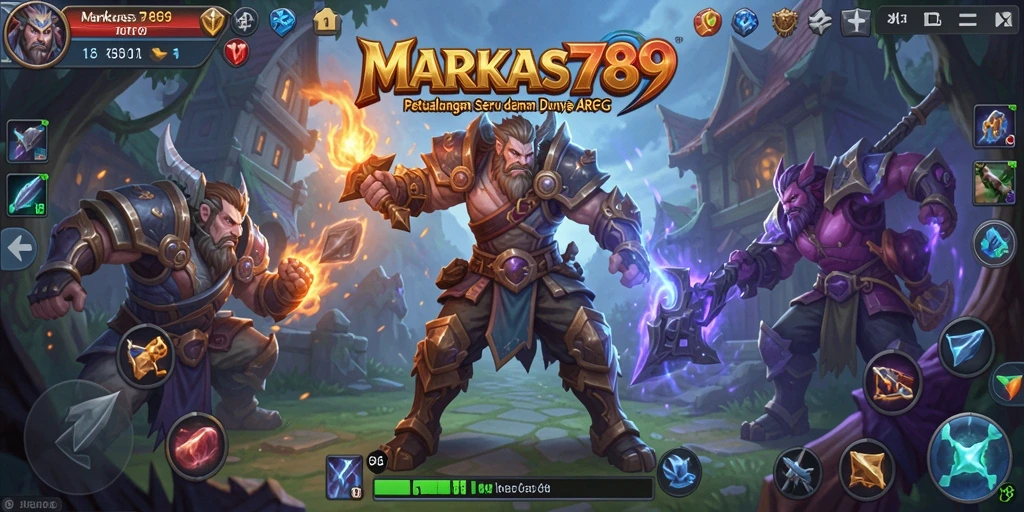 Tampilan seru dari combat dalam game ARPG MARKAS789.