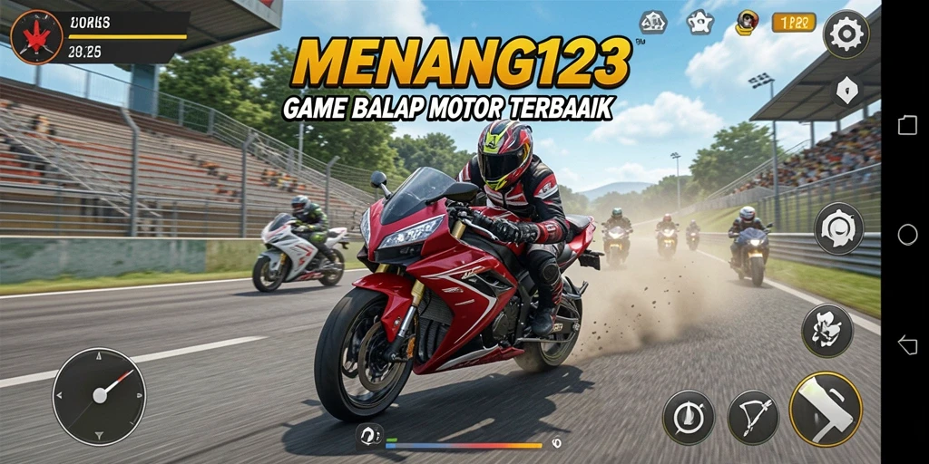 Gameplay balap motor yang menegangkan dan seru.