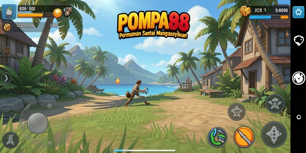 Tampilan menarik dari gameplay POMPA88 yang penuh warna.