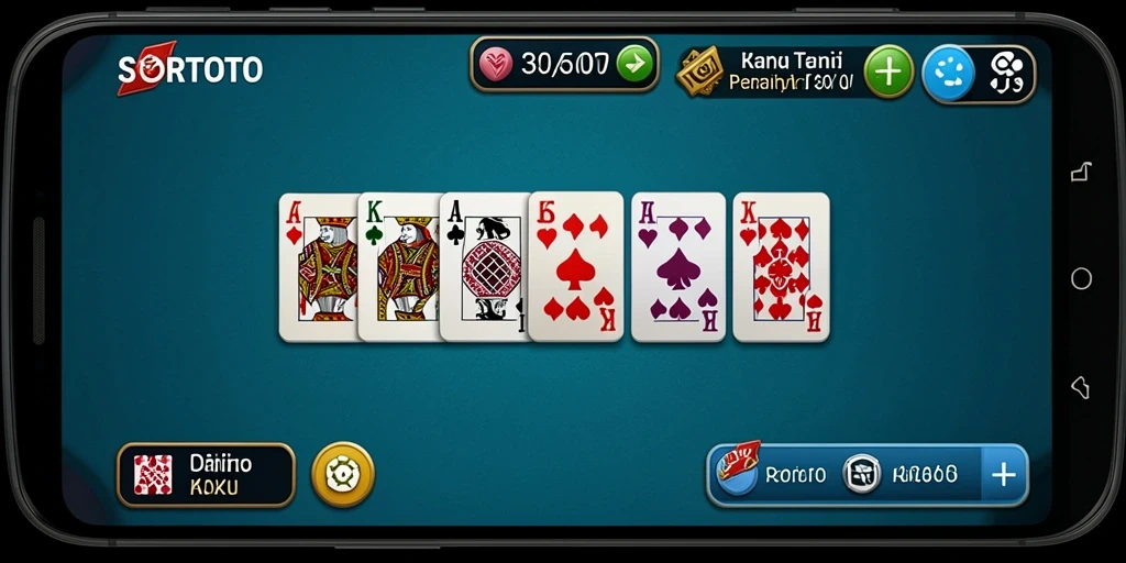 Tampilan gameplay seru dalam permainan Domino SORTOTO.