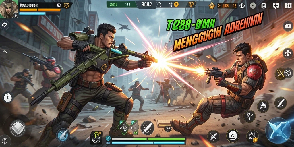 Tampilan aksi seru dalam gameplay TO288 yang mendebarkan.