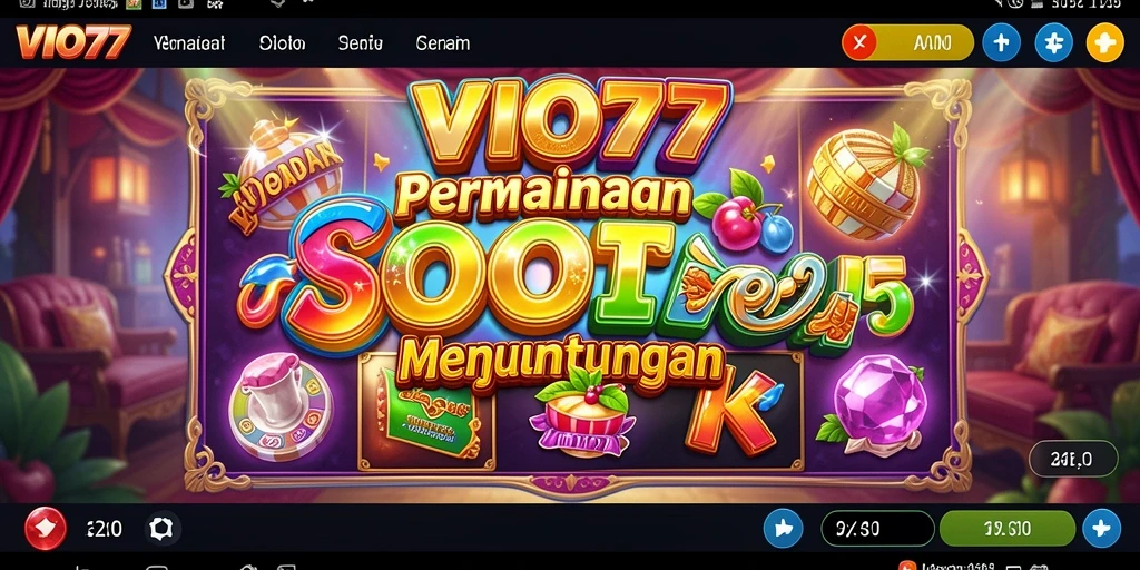 Screenshot VIO77 menampilkan gameplay slot yang menarik dan penuh warna.